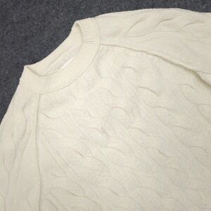 Aerie Cable Knit Sweater Cream Ivory Cozy Pullover Long Sleeve Women's S